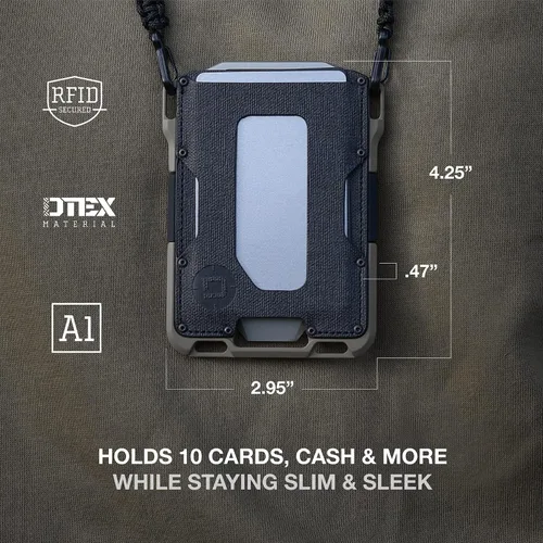 Miniatura 4 de Dango - Cartera M1 Maverick de aluminio mecanizado CNC, bloqueo RFID, fabricada en Estados Unidos