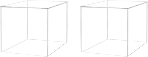 Miniatura 25 de Caja de exhibición de acrílico transparente de 8 x 8 x 12 pulgadas con un lado abierto, versátil contenedor de almacenamiento de productos Lucite