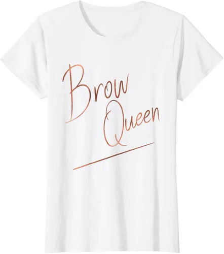 Miniatura 17 de Brow Queen Ombre - Camiseta de escritura a mano, regalo para artista de maquillaje, Negro, S