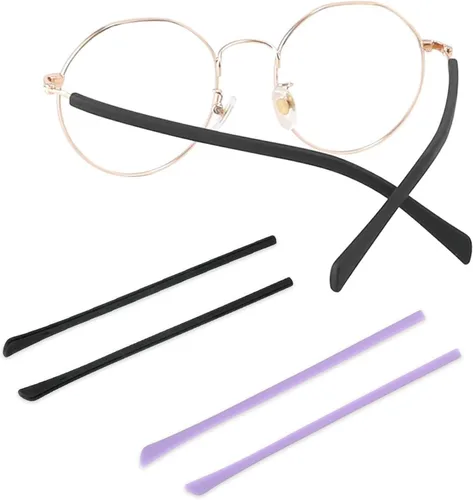 Miniatura 9 de Patillas de repuesto para gafas, antideslizantes y largas de silicona para lentes de metal fino