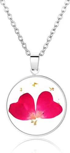 Miniatura 9 de Pressed Flower Necklace Gift for Women Personalized Handmade Necklaces Birth Flower Necklace