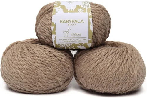 Miniatura 11 de Juego de 3 madejas 100% de lana de alpaca bebé, peso voluminoso, fabricadas en Perú, celestial suave y perfecto para tejer y tejer a ganchillo