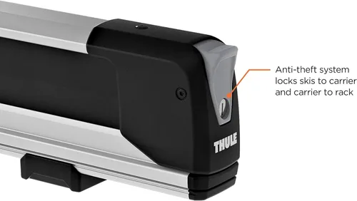 Miniatura 6 de Thule SnowPack Extender - Portaesquíes y snowboard (capacidad para 6 pares/4 tablas), plateado