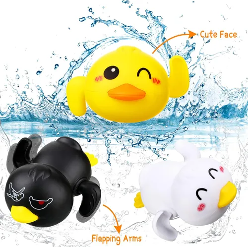 Miniatura 2 de Los juegos de juguetes de baño incluyen 12 juguetes flotantes con 2 redes de pesca en forma de pato, juegos de piscina, juguete para bañera y ducha