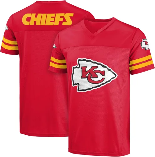 FOCO NFL Camiseta para Hombre con Logo Oficial Wordmark para Día de Juego de Fútbol Americano Cuello en V (Miami Dolphins - Aqua)