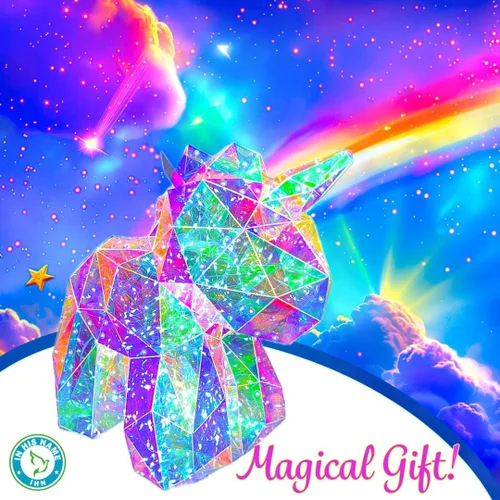 Miniatura 7 de In His Name Luz nocturna LED de unicornio para niñas y niños, lámpara mágica colorida para habitación de niñas, lámpara de noche de primera calidad