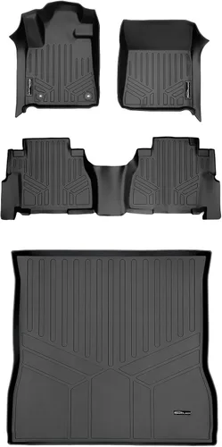 Miniatura 8 de MAXLINER Alfombrillas de suelo de ajuste personalizado de tercera fila, color negro, compatibles con Toyota Sequoia 2008-2022