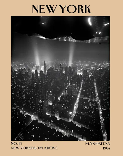 Miniatura 7 de K&L DESIGN CO. Impresión artística retro vintage de Nueva York, póster sin marco de 11 x 14 pulgadas, recuerdos de la ciudad de Nueva York, bonita