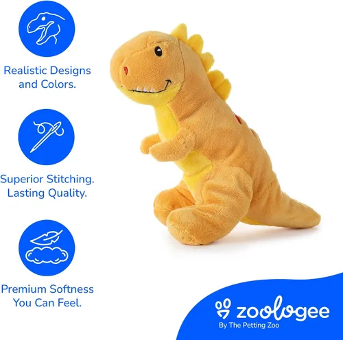 Miniatura 7 de The Petting Zoo ZOOLOGEE T-Rex - Peluche de dinosaurio T-Rex de 11 pulgadas