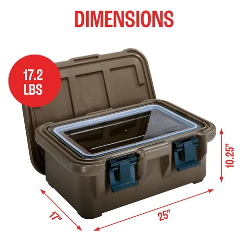 Miniatura 3 de Cambro Transportador de bandejas de alimentos aislado - Caja profunda de 15 cm y calentador de alimentos para catering y transporte - Carga superior