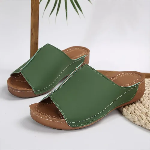 Miniatura 6 de Sandalias ortopédicas para mujer, plataforma elegante, sandalias ortopédicas con soporte de arco para pies planos, cómodos para caminar 2026 Verde