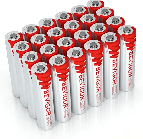 Miniatura 19 de BEVIGOR Paquete de 4 baterías AA de litio de larga duración, 1.5 V, 3000 mAh, baterías de litio de 20 años de vida útil, no recargables