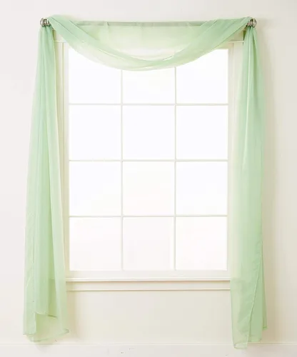 Miniatura 37 de Elegant Comfort - Cortinas transparentes de lujo con bolsillo para barra para cocina, dormitorio y sala de estar, Microfibra, Beige