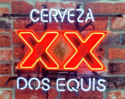 Letreros de neón de 17 x 13 pulgadas Cerveza XX Dos Equis (varios tamaños) Cerveza Bar Pub Man Cave Business Glass Neon Lamp Light DB04