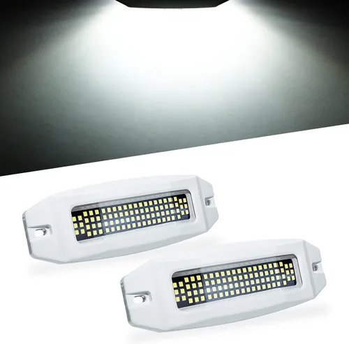 Miniatura 9 de UCINNOVATE 2X Luces LED Marinas para Barco de 6.9", 3000LM 84LED Luces de Popa Impermeables, Luz Subacuática para Yates, Barcos, Velero, Pontón
