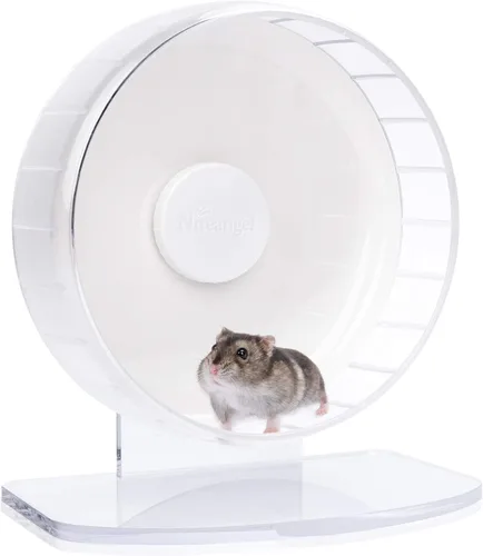 Miniatura 30 de Niteangel - Ruedas de ejercicio supersilenciosas para hámster, con soporte ajustable, para ratones, jerbos u otros animales pequeños