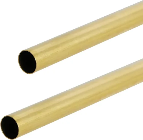 Miniatura 3 de Tubo redondo de latón de cobre de 0.339 in / 17/50 pulgadas x diámetro exterior 0.354 in / 7/20 pulgadas, tubo de cobre hueco recto sin costuras