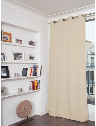 Miniatura 4 de Moondream DecibelControl™ Cortina insonorizada 3 en 1, reducción de ruido, aislamiento térmico, 100 % opaca, tecnología patentada, terciopelo, Beige