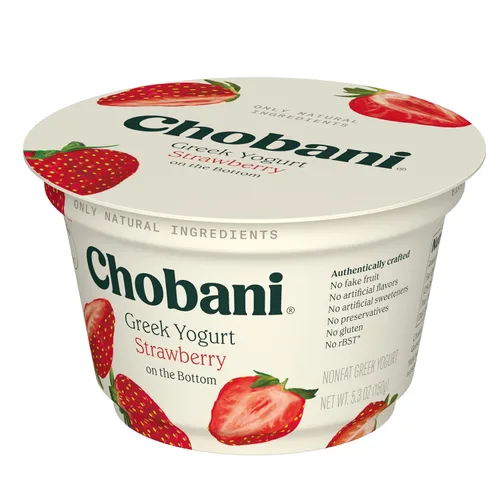 Miniatura 2 de Chobani yogur griego sin grasa, Colchón de frutillas 5.3 onzas