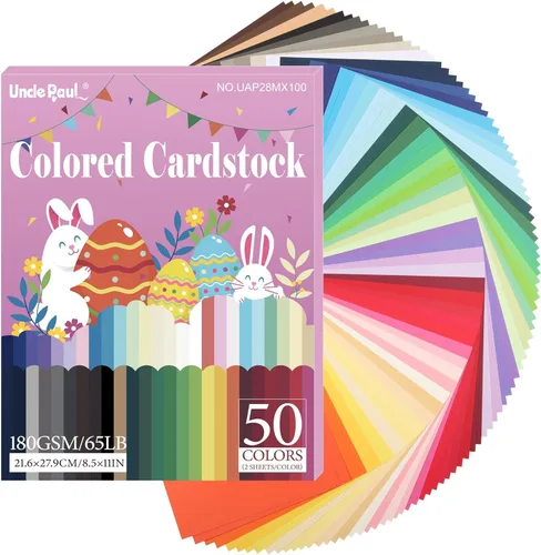 Miniatura 20 de Uncle Paul 40 hojas románticas de cartulina rosa – 8.5 x 11 pulgadas, doble cara, papel de impresora de 65 libras, perfecto para álbumes de rosado