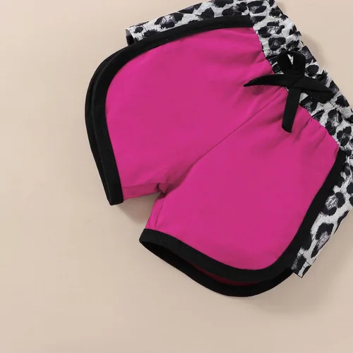Miniatura 15 de Ropa de verano para niña, camiseta de manga corta para bebé, pantalones cortos, estampado de leopardo, camuflaje, de 18 meses a 6 años