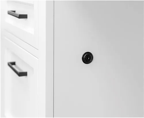 Miniatura 10 de Escritorio ejecutivo moderno de madera para oficina, totalmente montado, color blanco