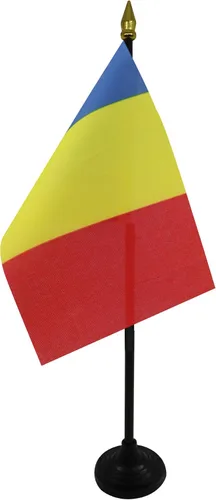 Miniatura 69 de AZ FLAG Bandera de mesa de Albania de 4 x 6 pulgadas - Bandera de escritorio albanesa 5.9 x 3.9 in - Tapa de lanza dorada