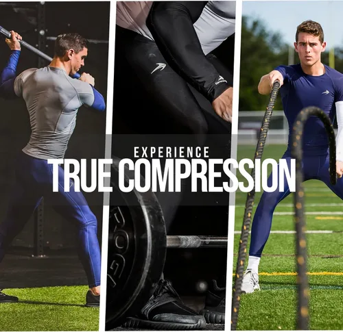 Miniatura 4 de CompressionZ Pantalones de compresión para hombre, para entrenamiento, deportes Leggings de capa base para correr