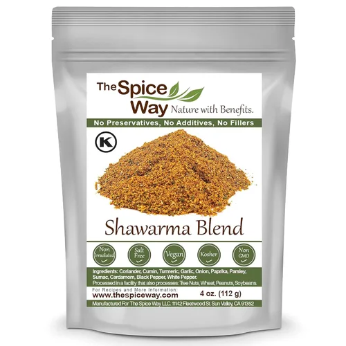 The Spice Way - Mezcla de condimentos para Shawarma - Receta incluida (rasca de carne y aves/especias para carne y aves) - 4 oz