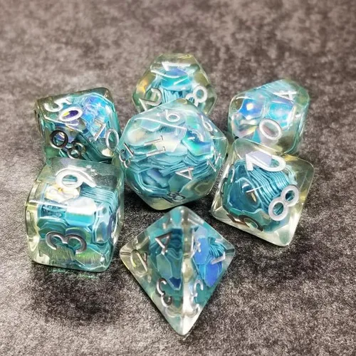 Miniatura 18 de Sage's Portal Cantrips - Juego de dados DND de resina de borde redondo, 7 piezas, juego de dados poliédricos DND para Dungeons and Dragons D&D RPG