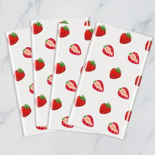 Miniatura 9 de Paquete de 4 manteles de fiesta de fresa, mantel de fresa para primer cumpleaños, mantel de plástico con diseño de fresas, suministros de fiesta