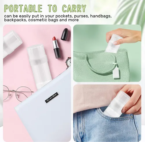 Miniatura 7 de 15 piezas de recipientes vacíos de plástico para desodorante, tubos de desodorante DIY con tapón de rosca, tubos rellenables para bálsamo labial