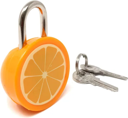 Miniatura 5 de Honbay Lindo candado de frutas naranjas con llaves: para joyero, bolso, bolso, mochilas, gabinete, cofre del tesoro, maletas, taquillas, buzón