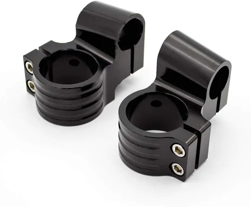 FXCNC Tubo de horquilla de aluminio CNC de 1.850 in, 7/8 pulgadas, clip de tubo de horquilla para manillar, reemplazable, compatible con Universal