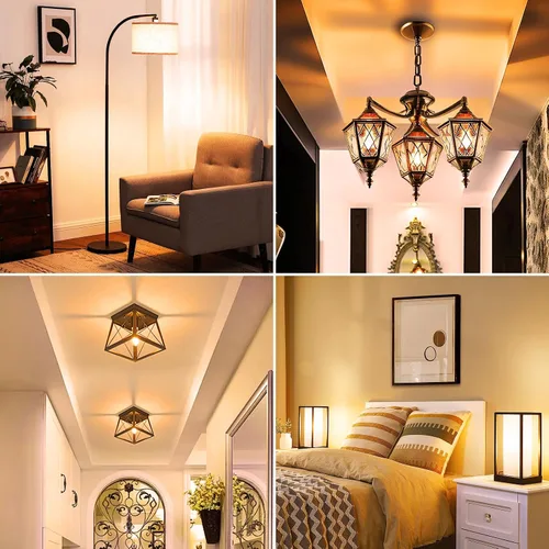 Miniatura 5 de Svater Paquete de 15 bombillas de repuesto S14 para cadena de luces al aire libre, vidrio LED regulable de 2 W, bombilla Edison vintage, blanco