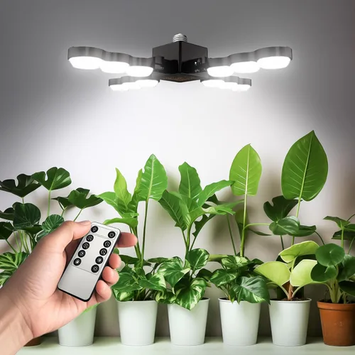 SANSI Luz de cultivo para plantas de interior, 80 W, 8000 lúmenes, luz de espectro completo PPFD de alto espectro con temporizador remoto,