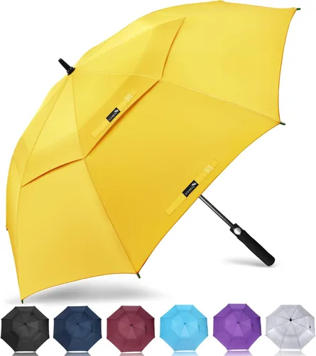 Miniatura 30 de ZOMAKE - Paraguas de golf a prueba de viento, extragrande, de gran tamaño, de doble dosel resistente para lluvia, juegos deportivos y carrito