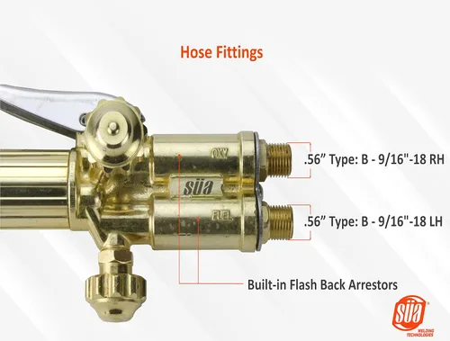 Miniatura 3 de SÜA Antorcha de corte recto resistente de 36 pulgadas, cabezal de 90°, compatible con ST900FC + punta de corte (propano)