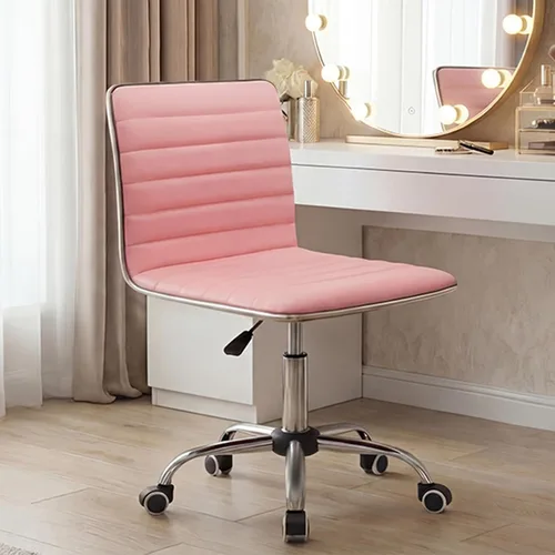 Miniatura 13 de Furmax Silla de Tocador de Respaldo Medio para Sala de Maquillaje, Escritorio de Computadora Giratorio de Cuero PU de Respaldo Bajo, Silla de Tarea