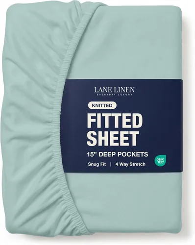 Miniatura 19 de Lane Linen Sábana Ajustable Individual Solamente - Sábana Inferior Individual de Punto Elástico en 4 Direcciones con Bolsillos Profundos - Se Adapta