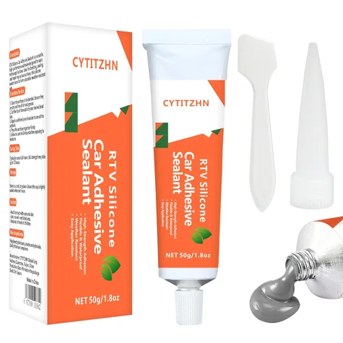 Miniatura 8 de RTV Adhesivo sellador de silicona, 100% impermeable, fuerte adherencia, resistente al encogimiento y a las grietas, calafateo multiusos para Blanco