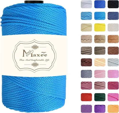 Miniatura 53 de Cordón de macramé premium de poliéster 3 mm × 218 yardas, cordón de macramé 100% polipropileno de 3 mm, ideal para crochet, colgadores de pared, 30