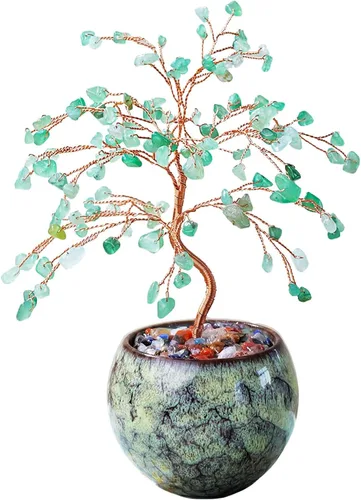 Miniatura 10 de Runyangshi Árbol de la vida de cristal de chakras, árbol de cristal curativo natural grande de 8 pulgadas, que trae dinero, buena suerte, energía