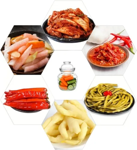 Miniatura 5 de Tarro de vidrio con tapa para pepinillos, tarro de fermentación de 1,5 L para pepinillos, kimchi, chucrut, kombuch, verduras, paocai, espesante