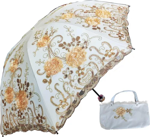 Miniatura 41 de WENDIN Sombrilla de encaje plegable vintage Paraguas gótico lluvia Anti-UV protección de encaje parasol cúpula Foto Props niñas sombrilla paraguas