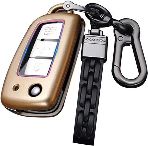 Miniatura 12 de ontto Funda para Llave de Automóvil Flip con Botón de Nissan, Carcasa de Llave de ABS para Rogue Rogue Select Blanco