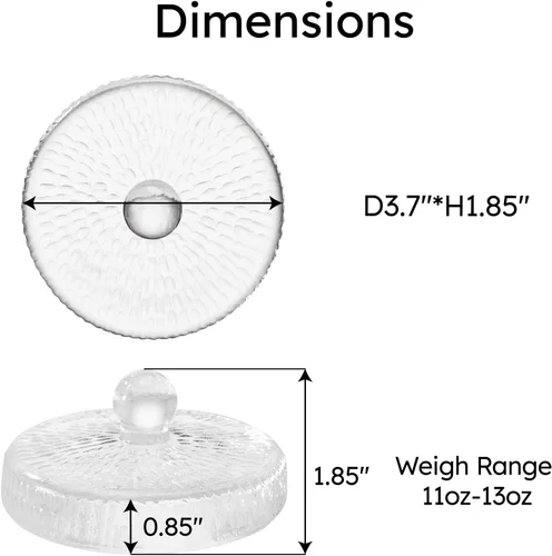 Miniatura 2 de Jillmo Peso de fermentación para frascos de galón de apertura de 3.8 pulgadas, pesos de fermentación de vidrio grandes y pesados para hacer chucrut