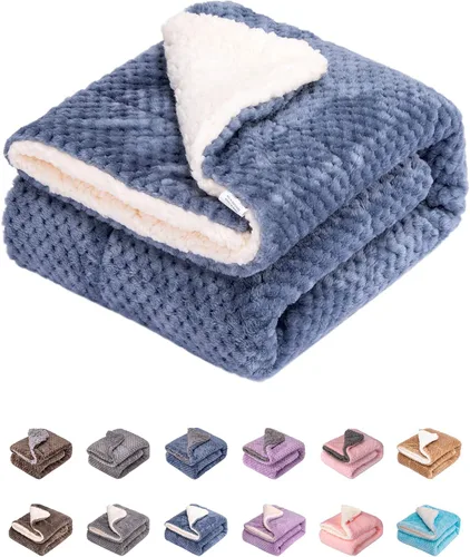 Miniatura 23 de Manta mullida o manta mullida para bebé niña o niño, suave y cálida y acogedora manta de vellón coral para bebé, bebé o recién nacido, manta