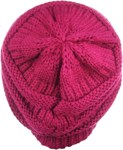 Miniatura 319 de C.C Trendy Warm Chunky Soft Stretch Cable Knit Beanie