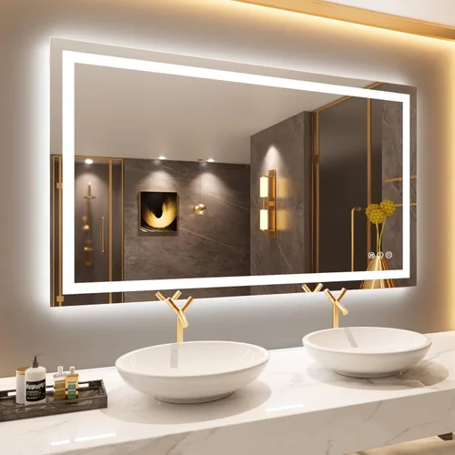 Miniatura 39 de LOAAO Espejo de Baño LED de 40"X32" con Luces, Antivaho, Regulable, Retroiluminación RGB + Iluminación Frontal, Espejo de Tocador de Baño